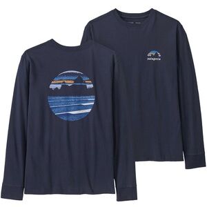 Patagonia Kids Regenerative Organic Certified Skyline Stencil Shirt Sz L(12) EUC